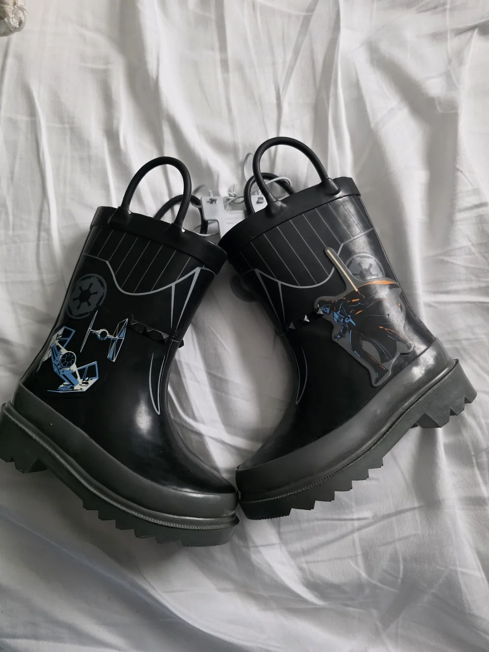 Disney Kids Rain Boots with Pull Handles Star wars